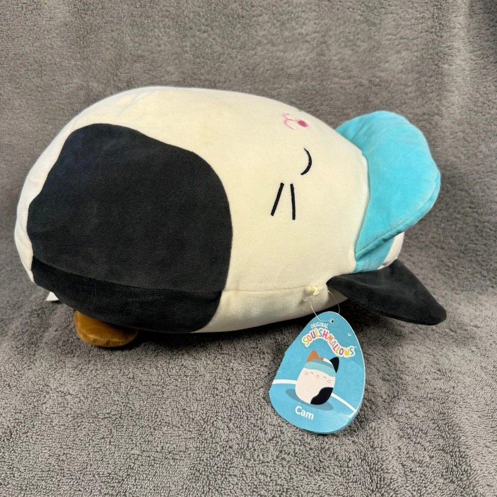 Squishmallows Cam Calico Cat Blue Visor OG Squad Kitty Plush - Picture 6 of 7
